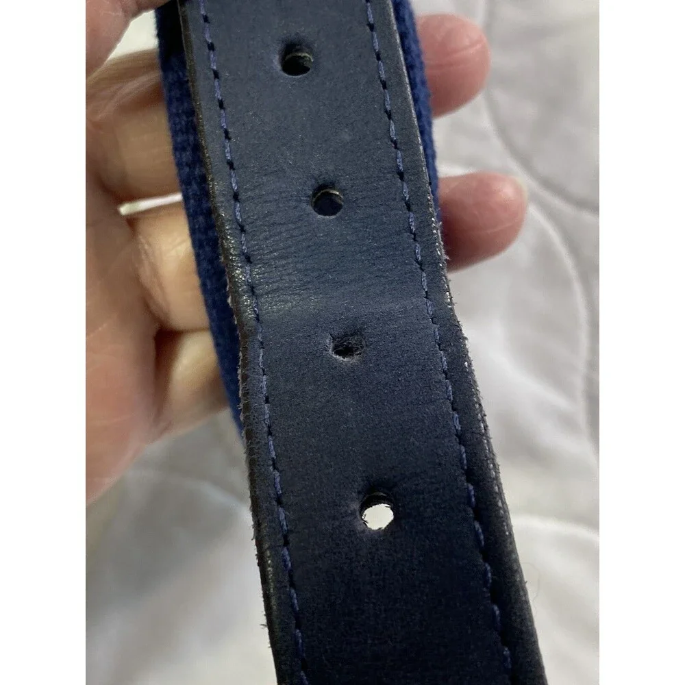 Zeppelin Mens Belt Size 34 Navy Leather Boating SEA RAY BOATS